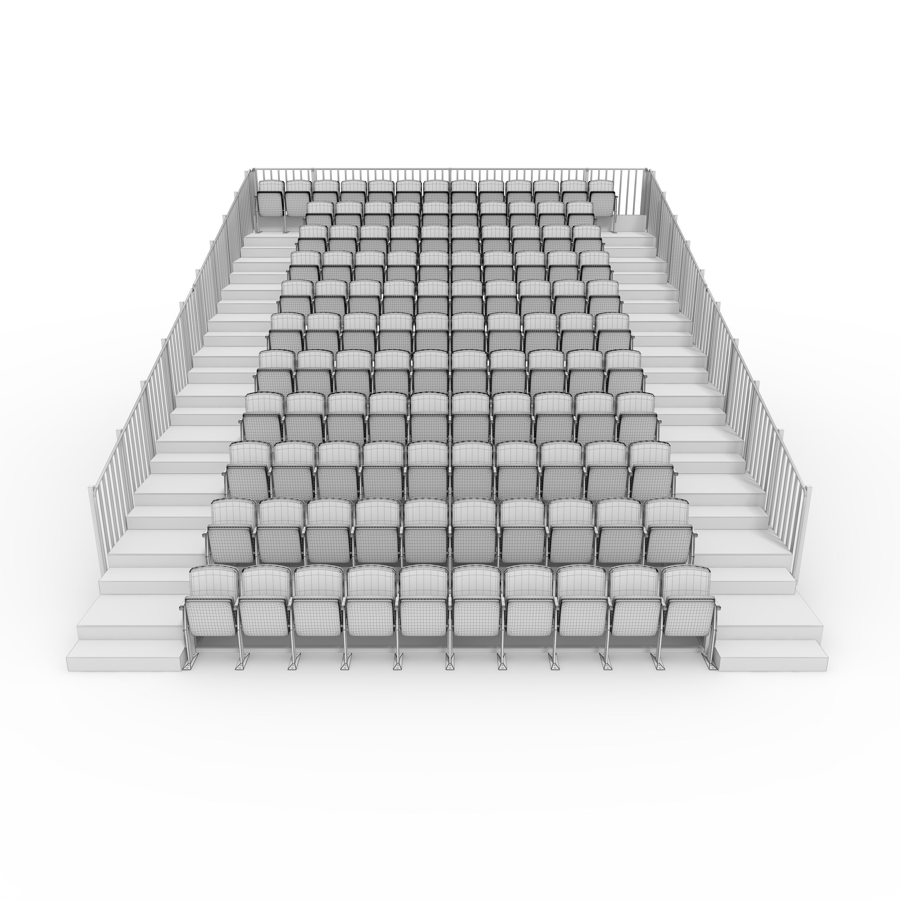 Bleachers 20 3D model_3