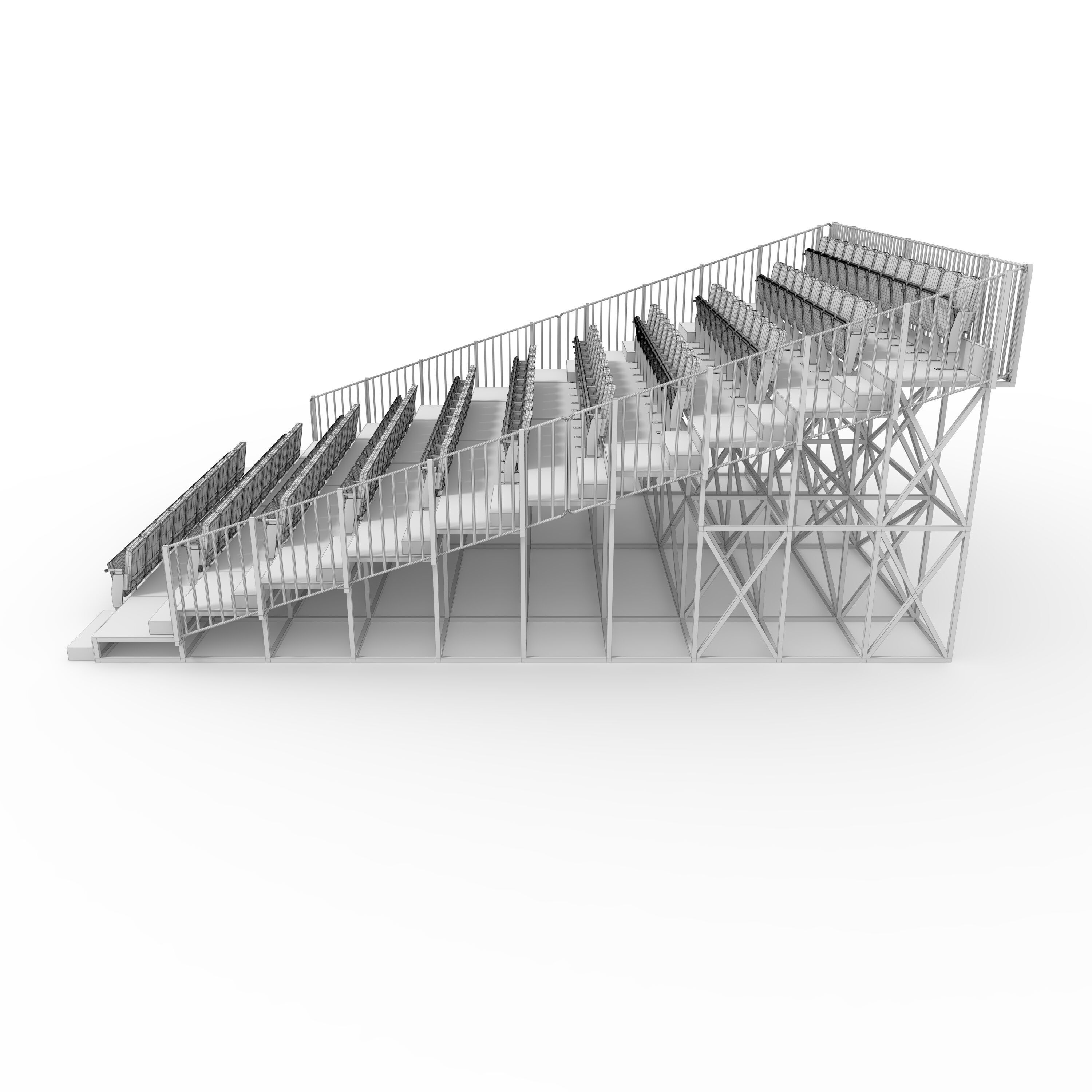 Bleachers 20 3D model_5