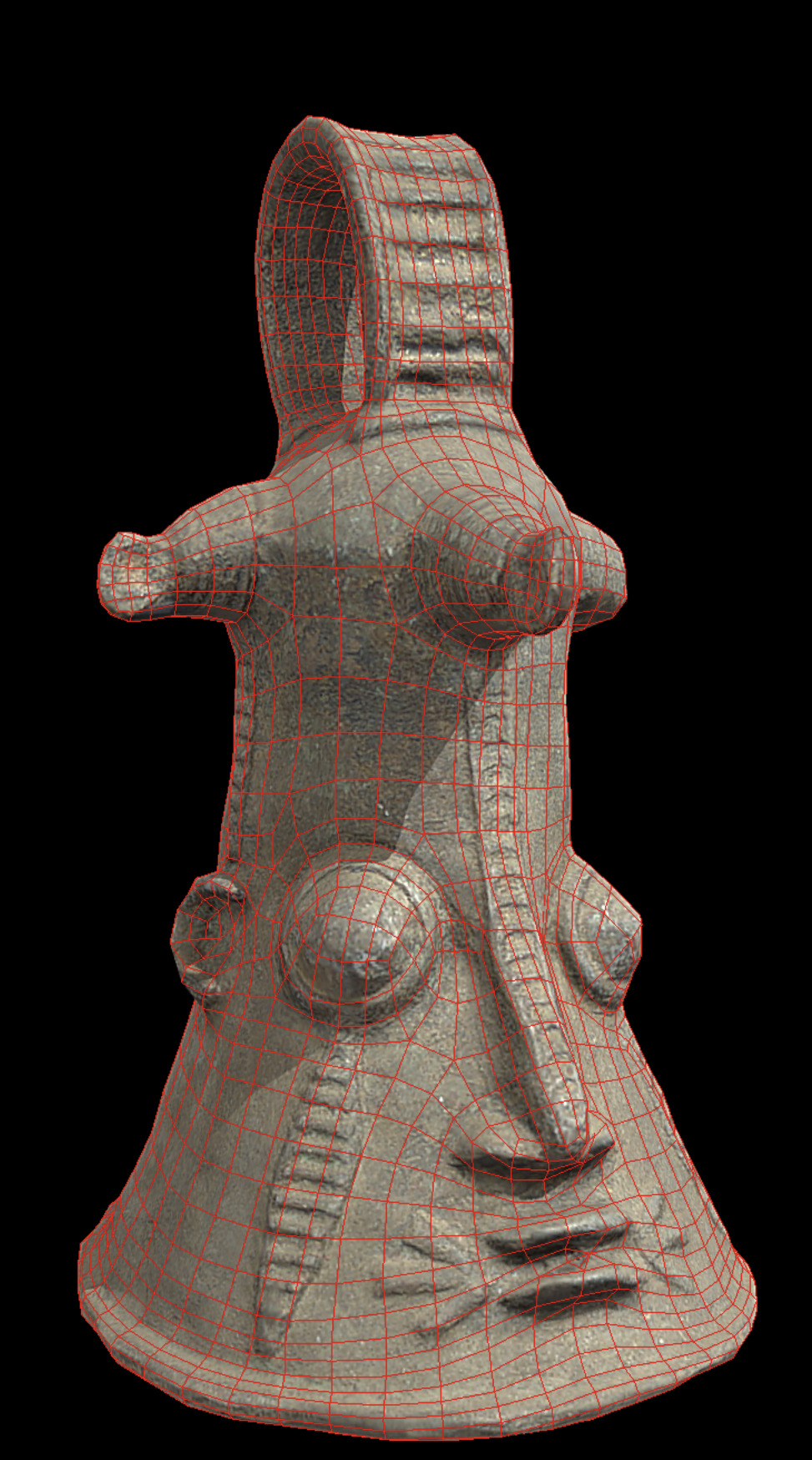 Bell Face Lower Niger gong Low-poly 3D model_6