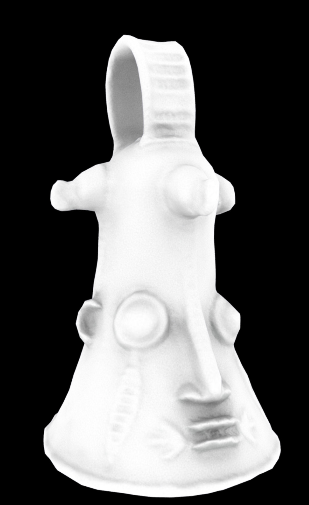 Bell Face Lower Niger gong Low-poly 3D model_10