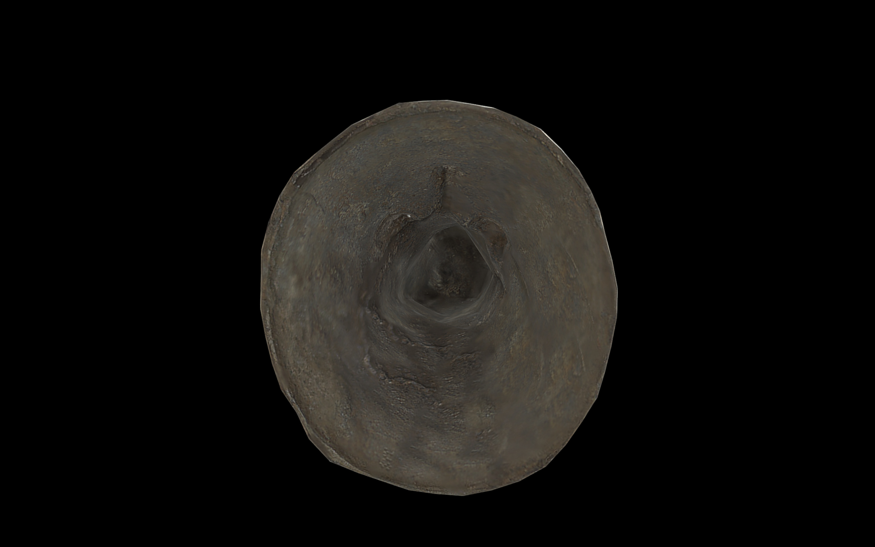 Bell Face Lower Niger gong Low-poly 3D model_4