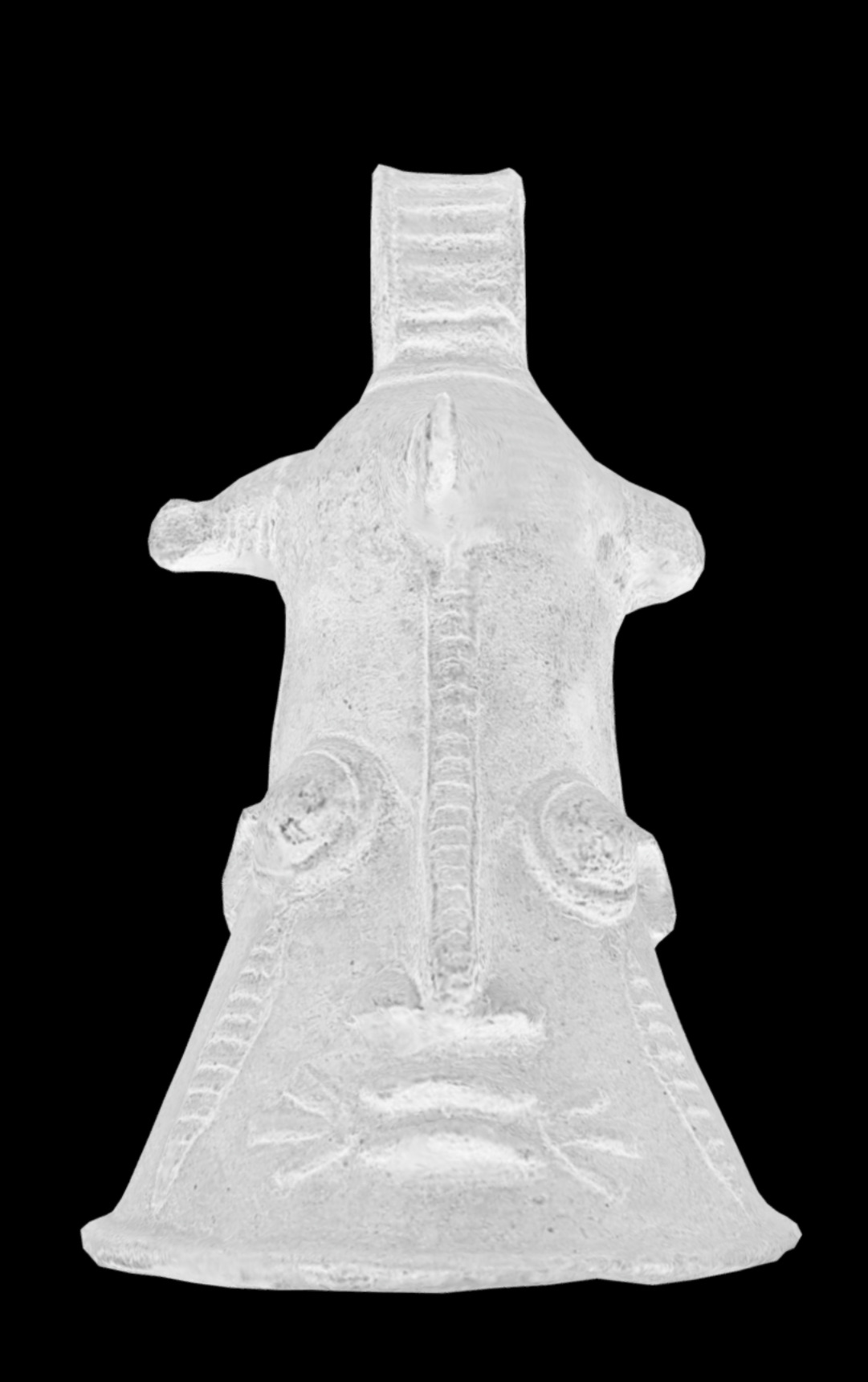 Bell Face Lower Niger gong Low-poly 3D model_8