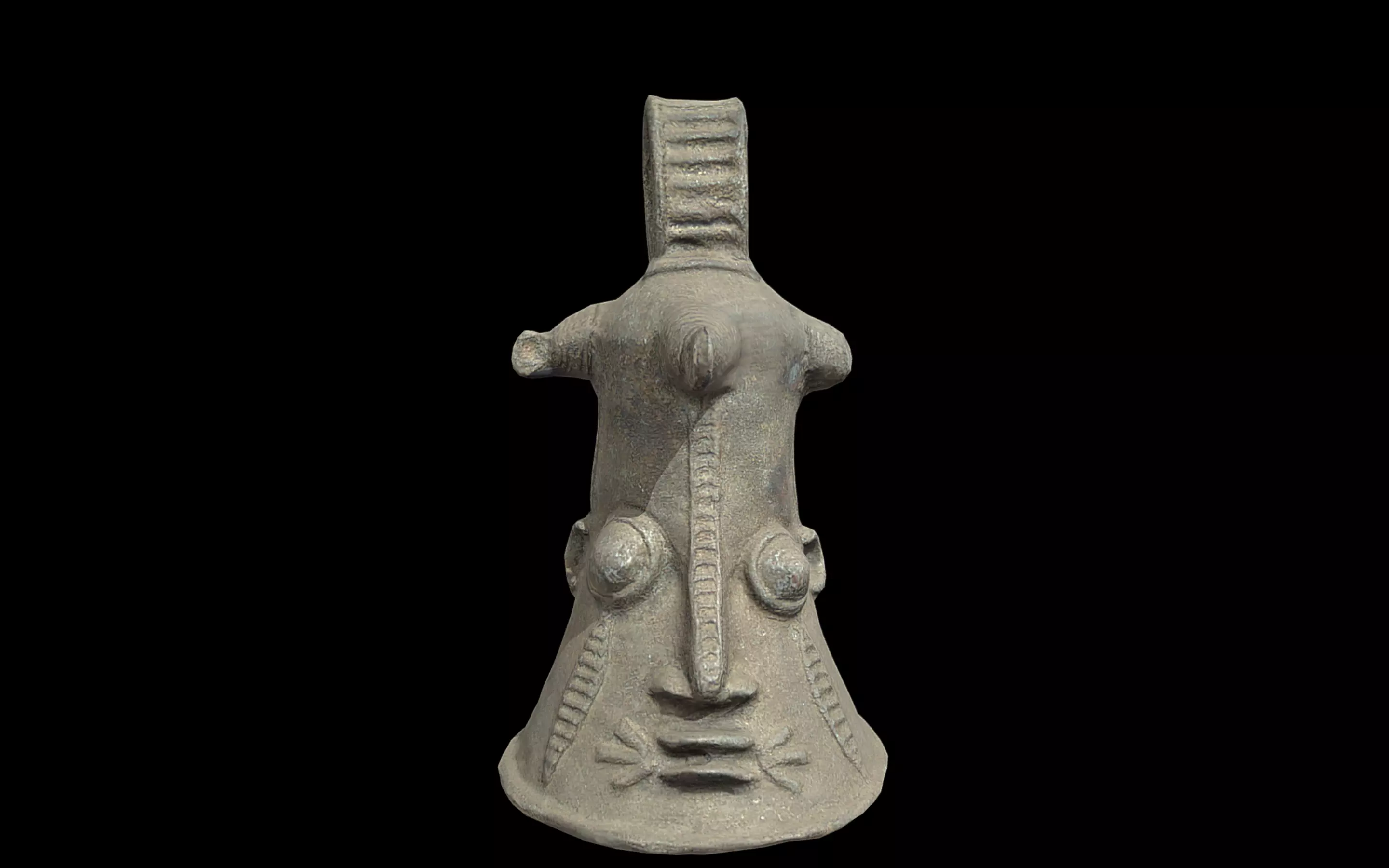 Bell Face Lower Niger gong Low-poly 3D model_0