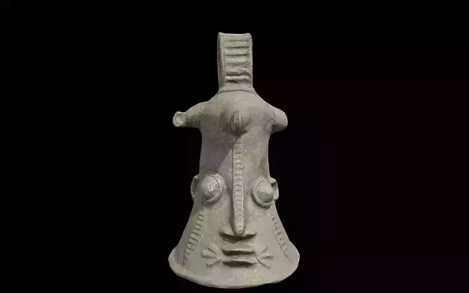 Bell Face Lower Niger gong Low-poly 3D model