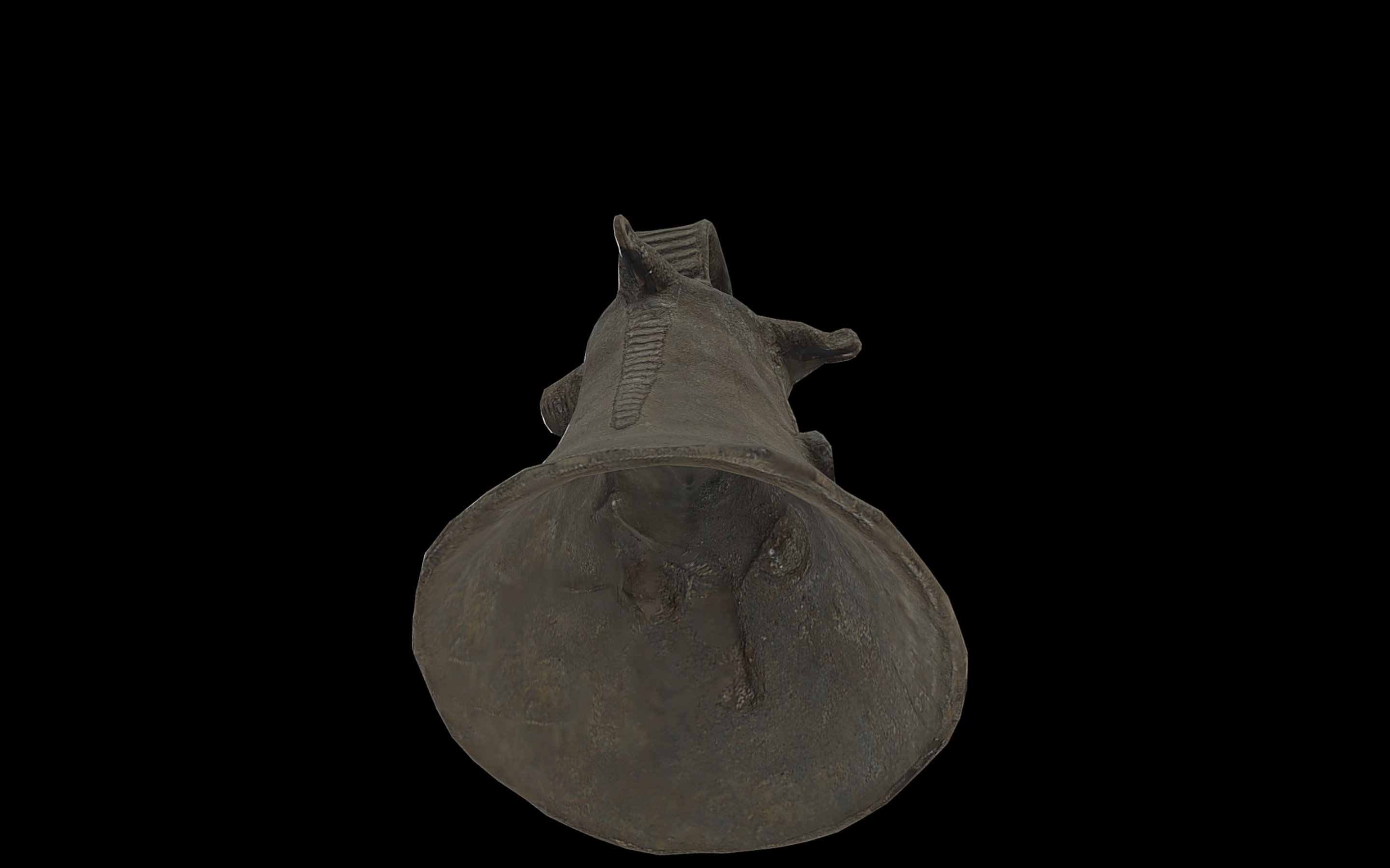 Bell Face Lower Niger gong Low-poly 3D model_5