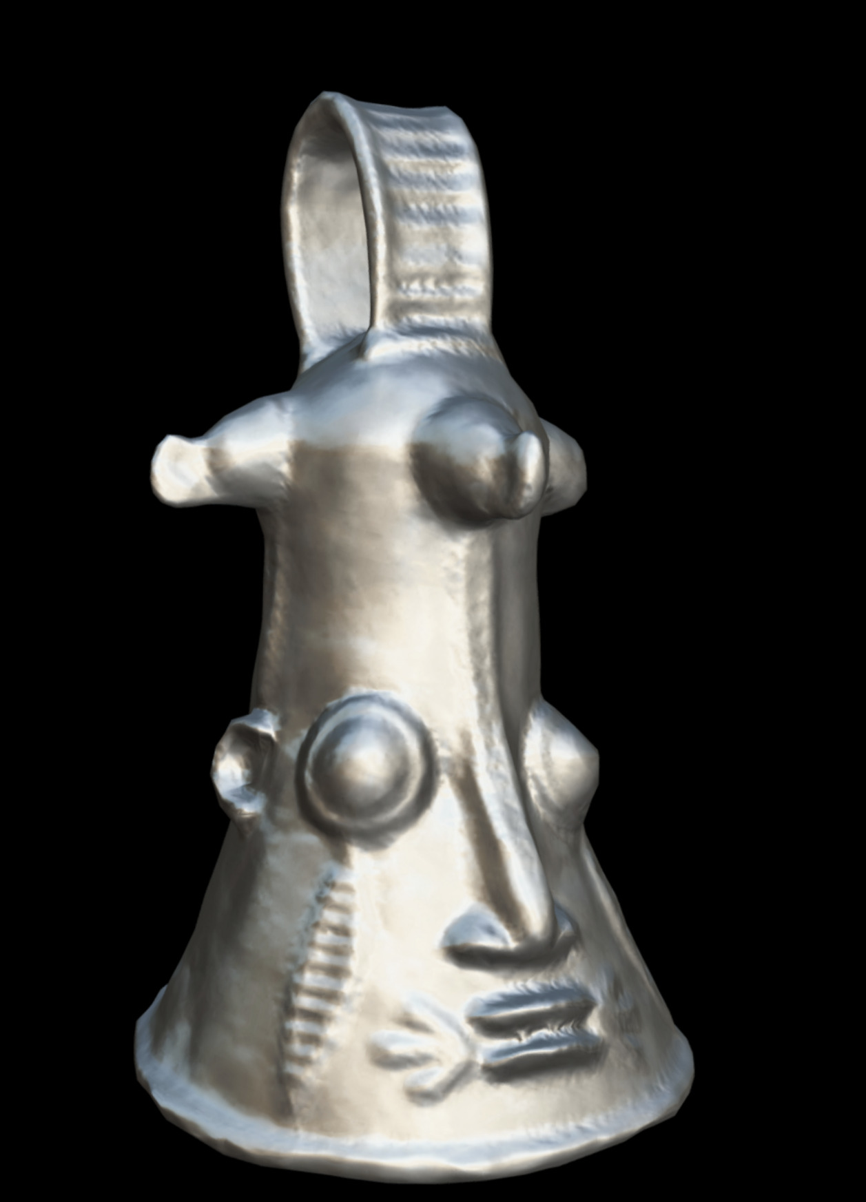 Bell Face Lower Niger gong Low-poly 3D model_11