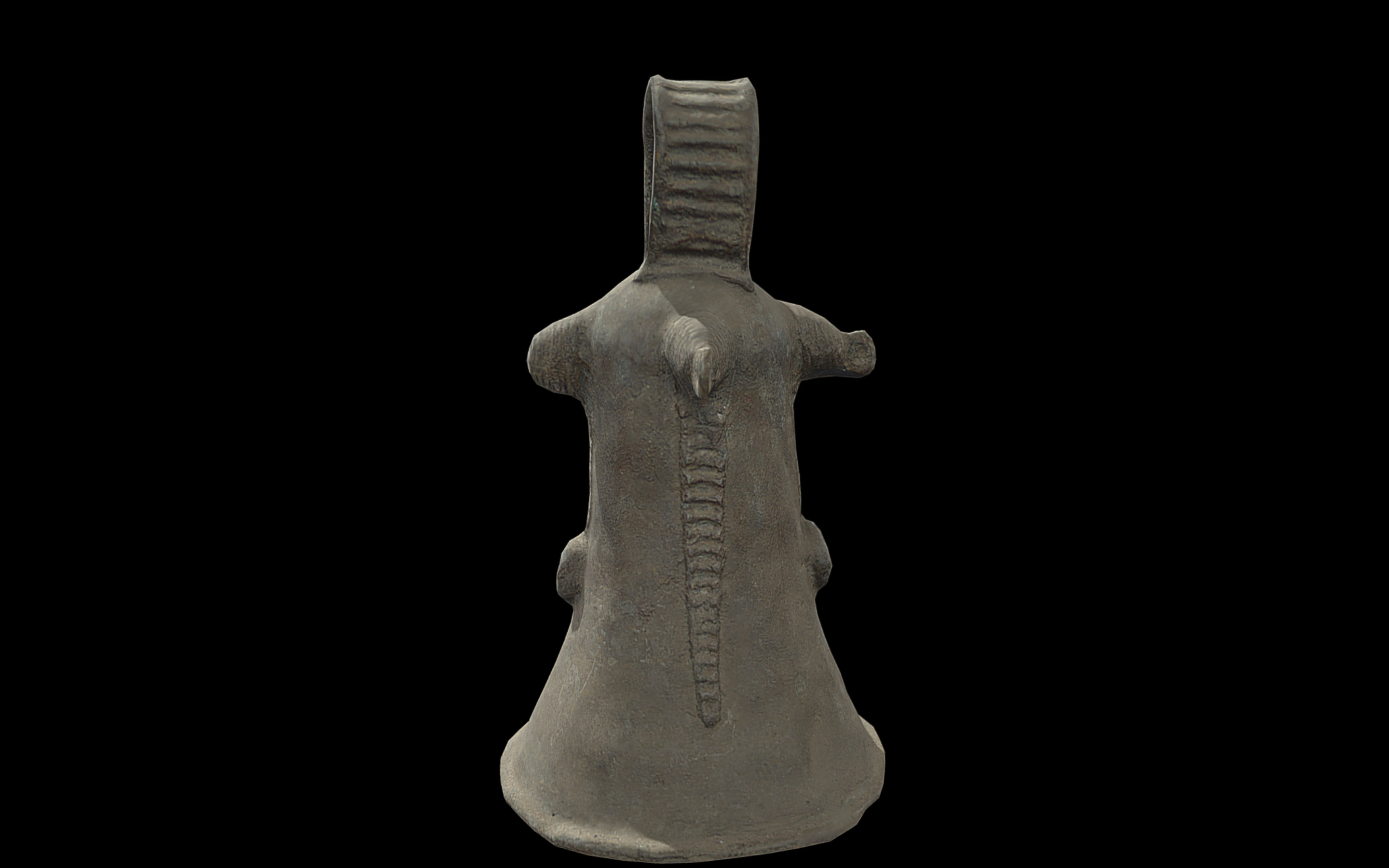 Bell Face Lower Niger gong Low-poly 3D model_2