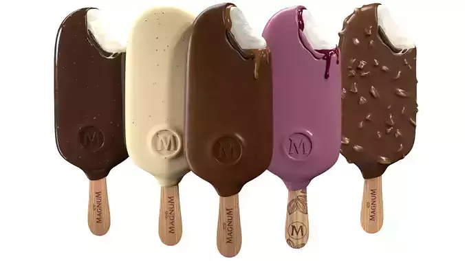 Magnum Ice Cream Bar Collection 3D model