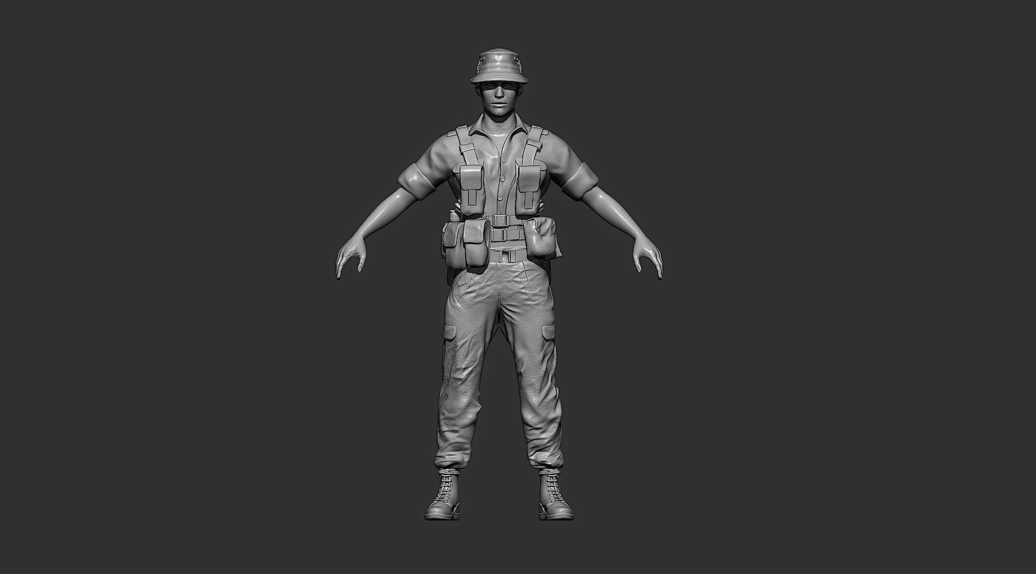 African Soldier - Realistic 3D Model 3D print model_7