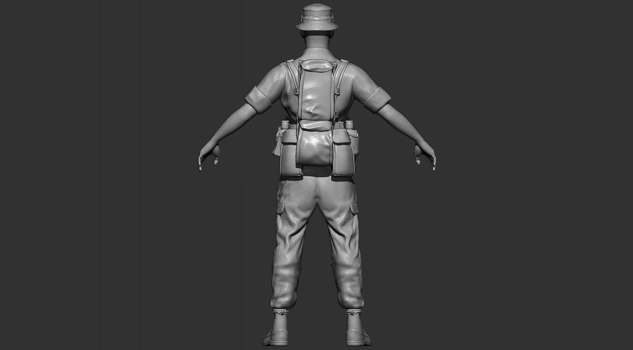 African Soldier - Realistic 3D Model 3D print model_6
