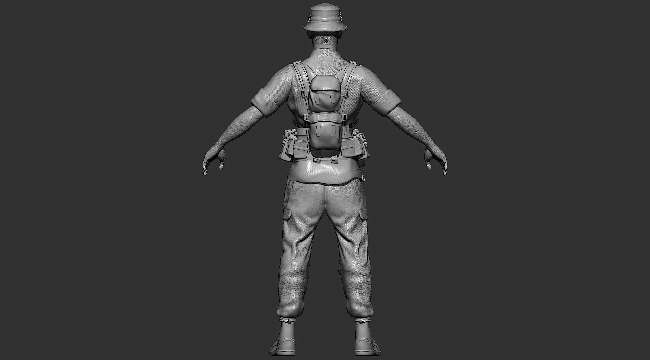 African Soldier - Realistic 3D Model 3D print model_3