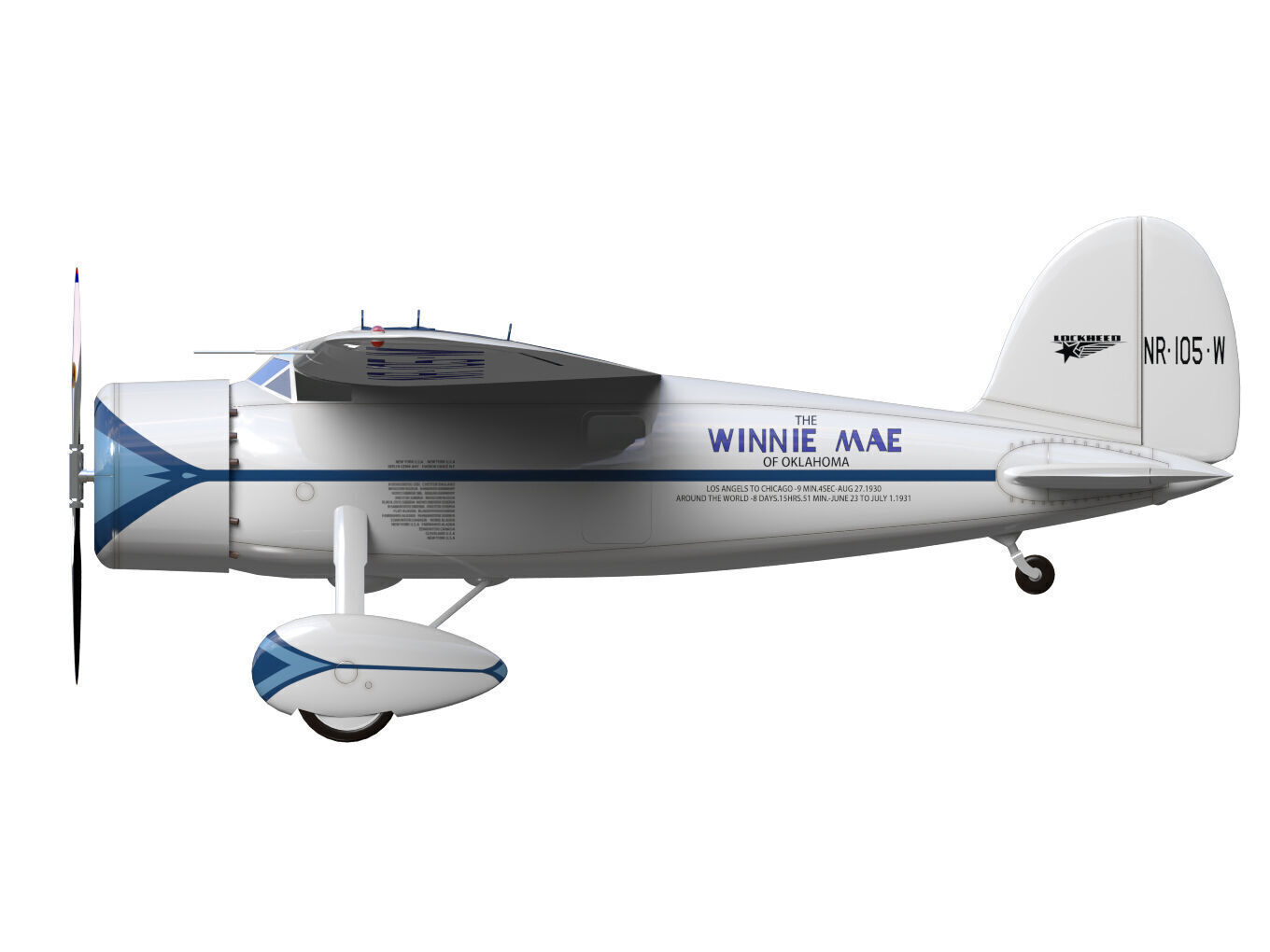 LOCKHEED VEGA 5B 3D model_9