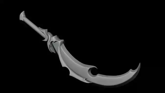 Simple lowpoly fantasy sword modeling Low-poly 3D model