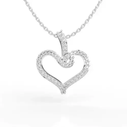 Diamond heart necklace