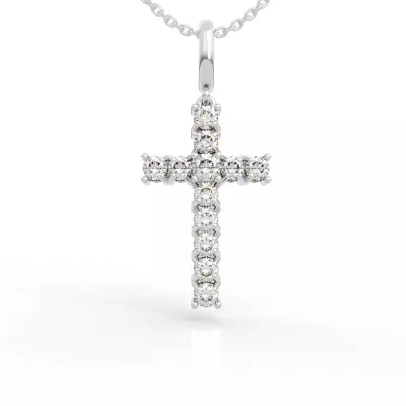 Diamond Cross Pendant 3D print model