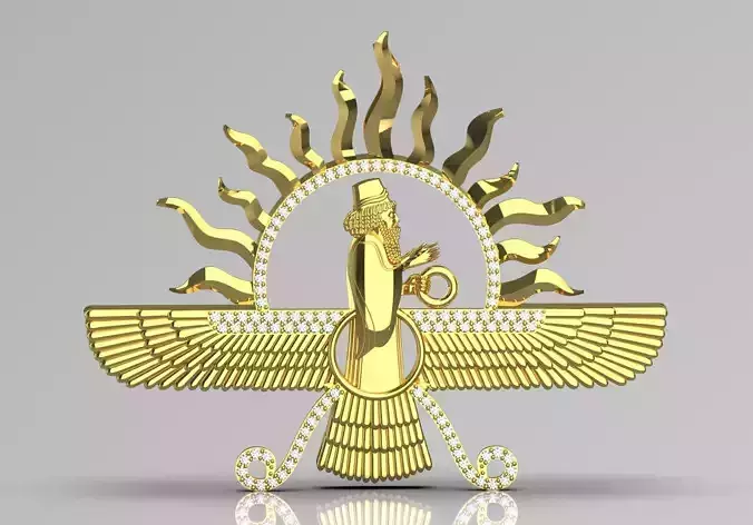 farvahar gold pendant jp0182 3D print model