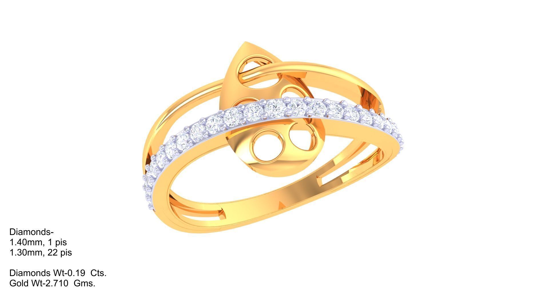  Women Ring MTL 3dm STL OBJ FBX Details 3D print model_2