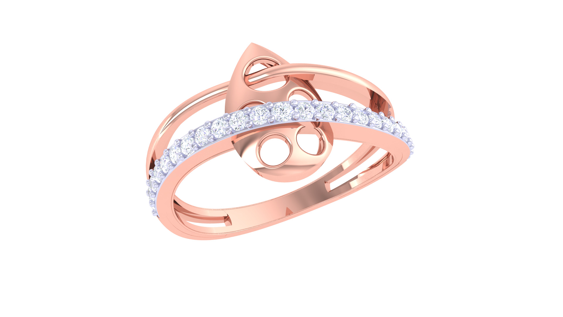  Women Ring MTL 3dm STL OBJ FBX Details 3D print model_1
