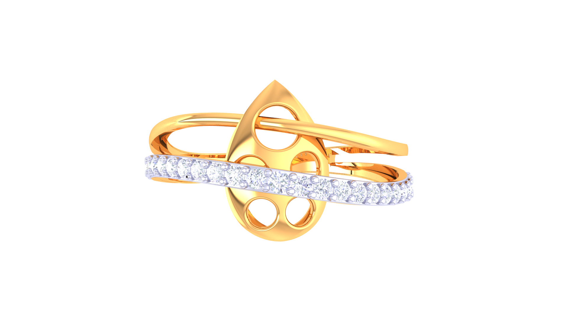  Women Ring MTL 3dm STL OBJ FBX Details 3D print model_3