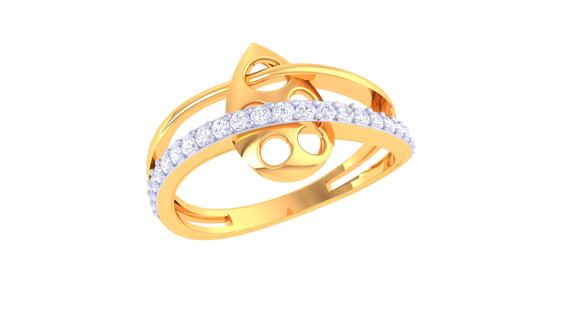  Women Ring MTL 3dm STL OBJ FBX Details 3D print model_0