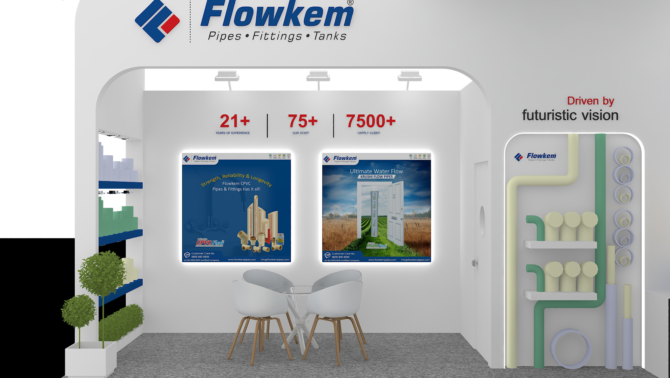 6mtr x 6mtr 2side open Exhibition Stand Design made 3ds max 2019 Low-poly 3D model_4