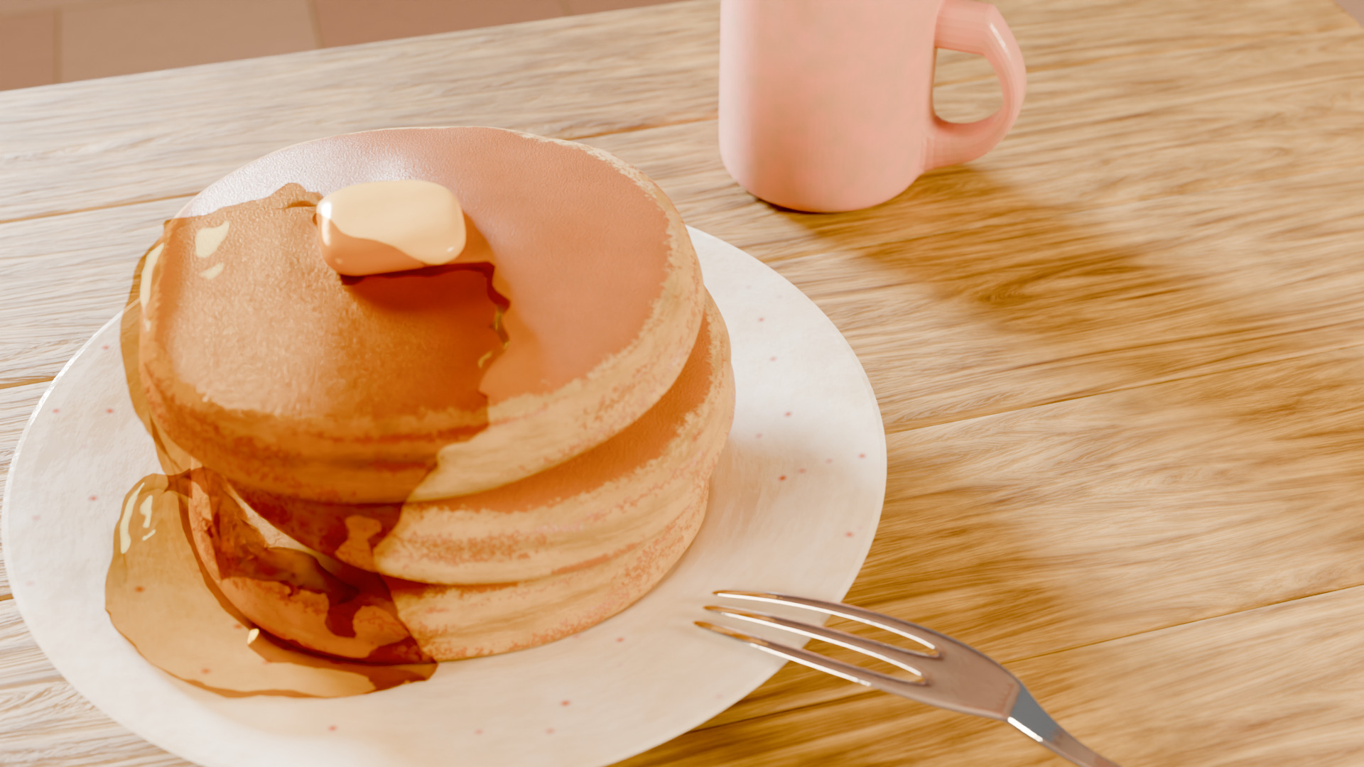 Pancake 3D model_1