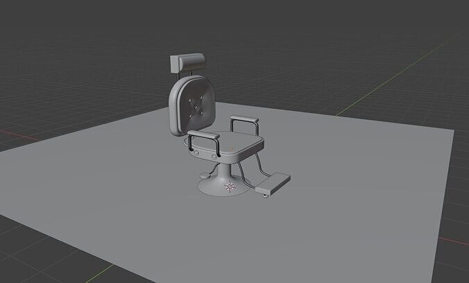 Barber Chair Free 3D model