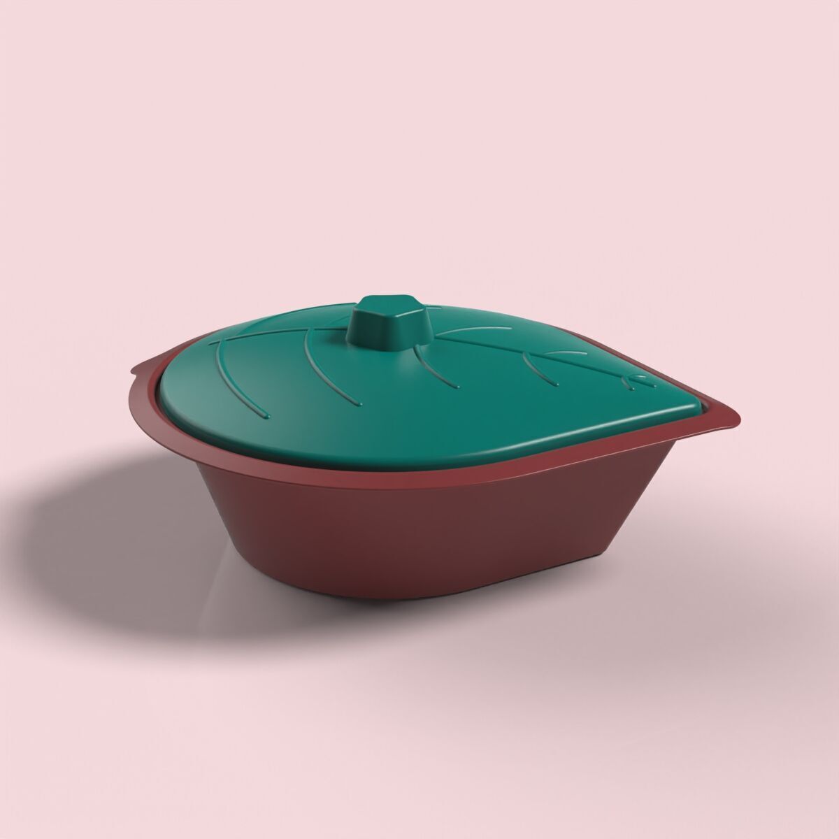 Leaf Shaped Box 3D print model_7