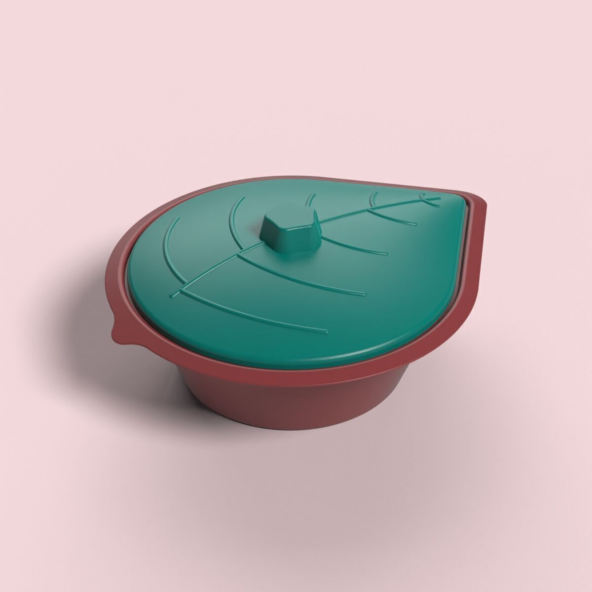 Leaf Shaped Box 3D print model_1