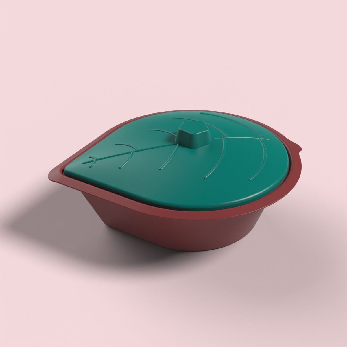 Leaf Shaped Box 3D print model_6