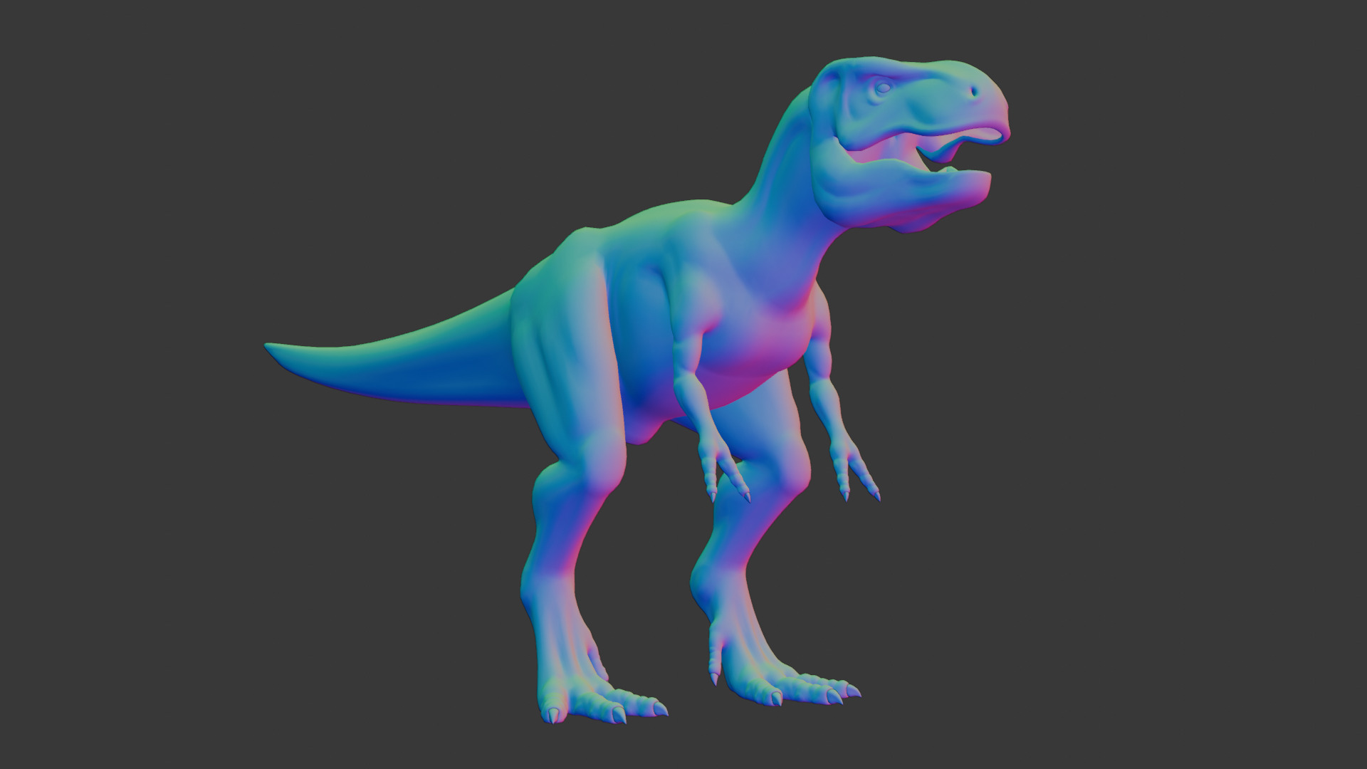 Realistic Game-Ready T-Rex Dinosaur 3D Model High Detail 3D print model_10