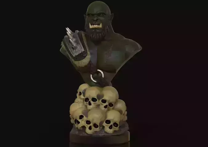 Orc Bust 3D print model