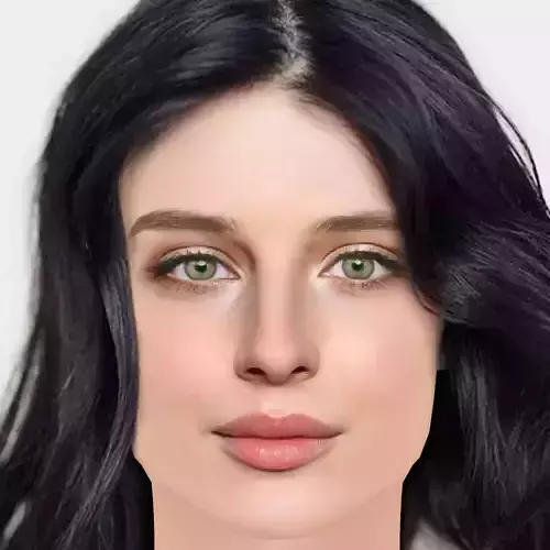 Alice Pagani Head - No Hair - Low poly head for game