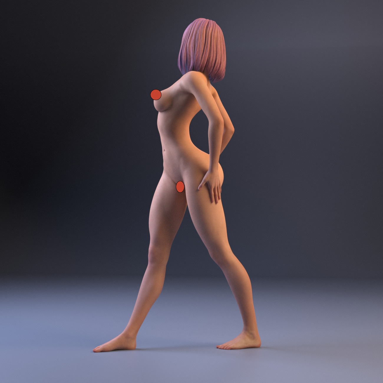 Nude girl 7 3D print model_2