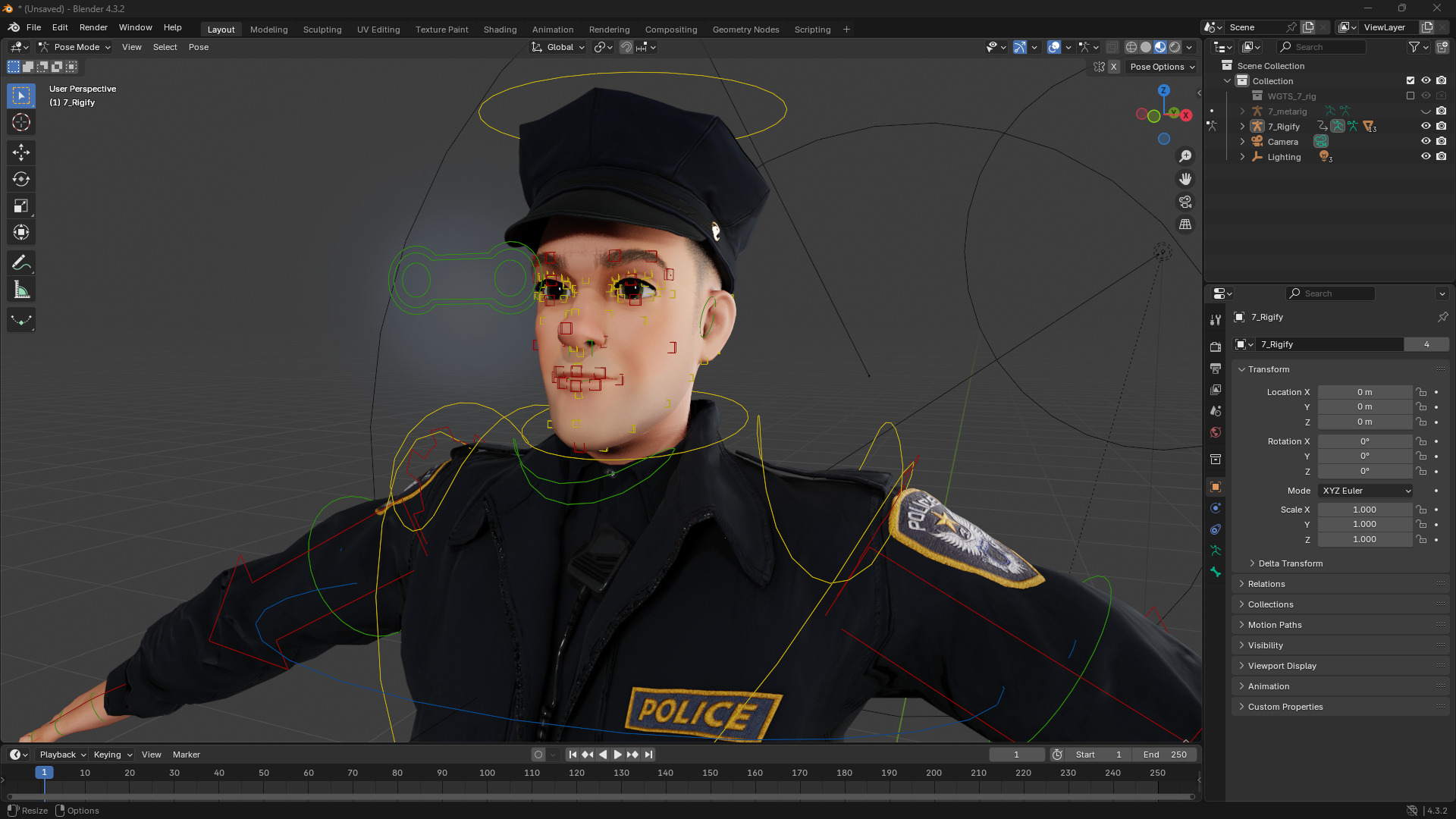 3D Law Enforcement Toon Character Police Officer Low-poly 3D model_18