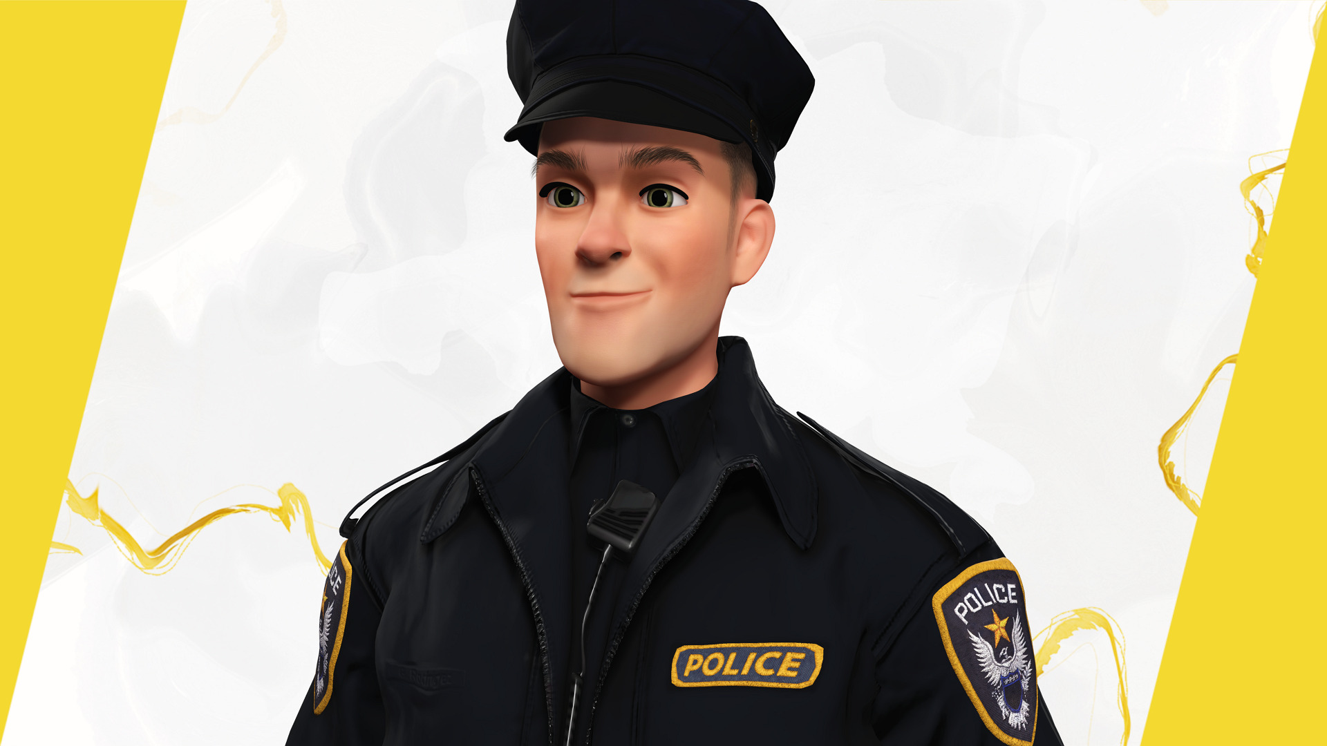 3D Law Enforcement Toon Character Police Officer Low-poly 3D model_9