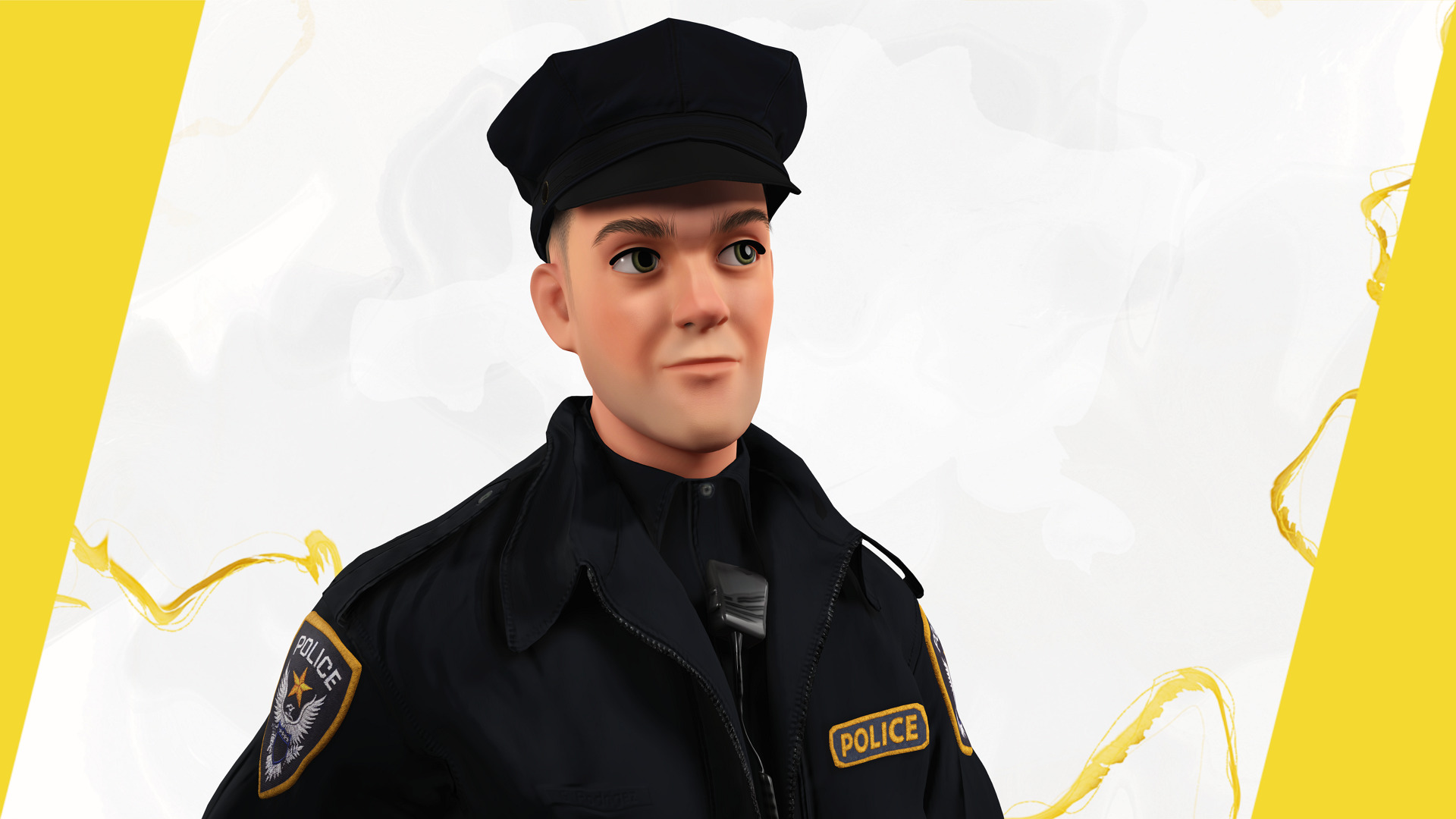 3D Law Enforcement Toon Character Police Officer Low-poly 3D model_8