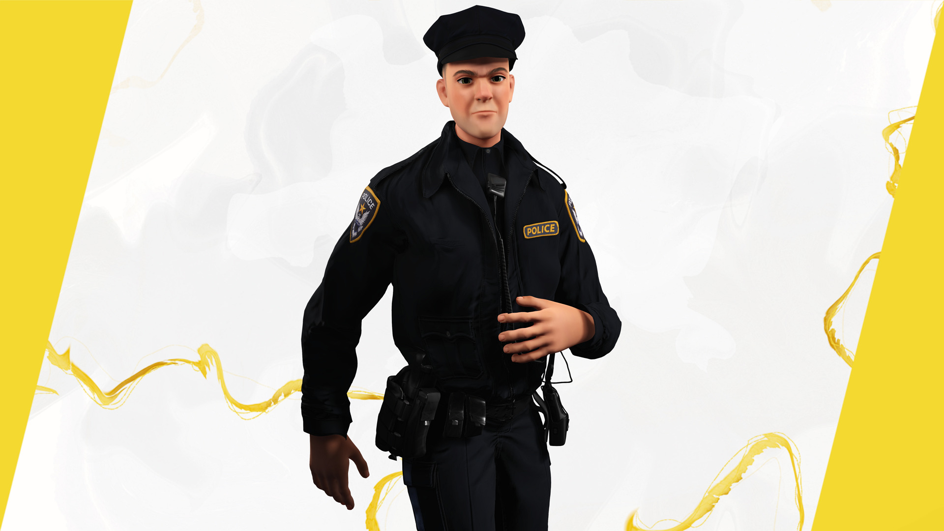 3D Law Enforcement Toon Character Police Officer Low-poly 3D model_7