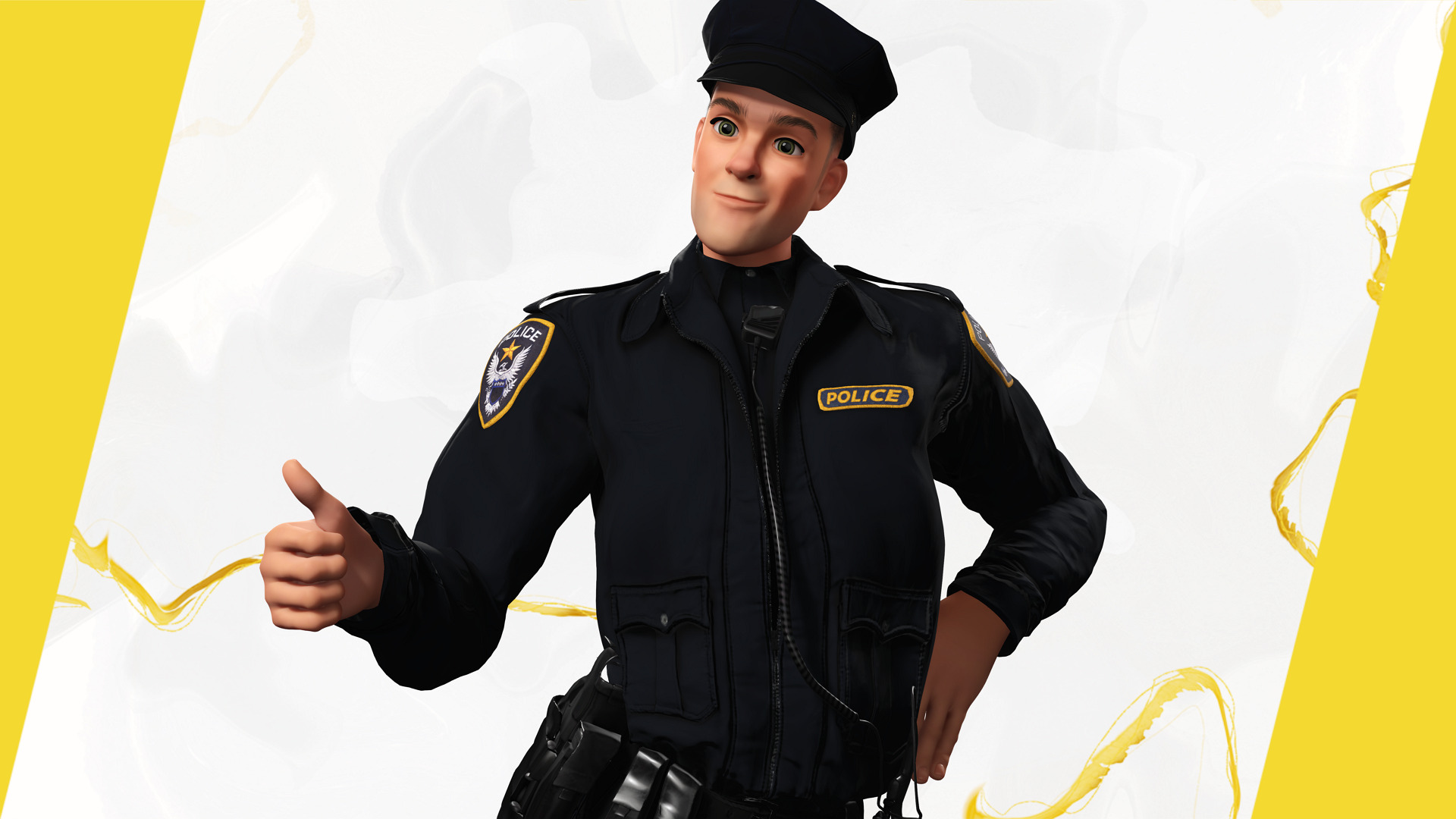 3D Law Enforcement Toon Character Police Officer Low-poly 3D model_11