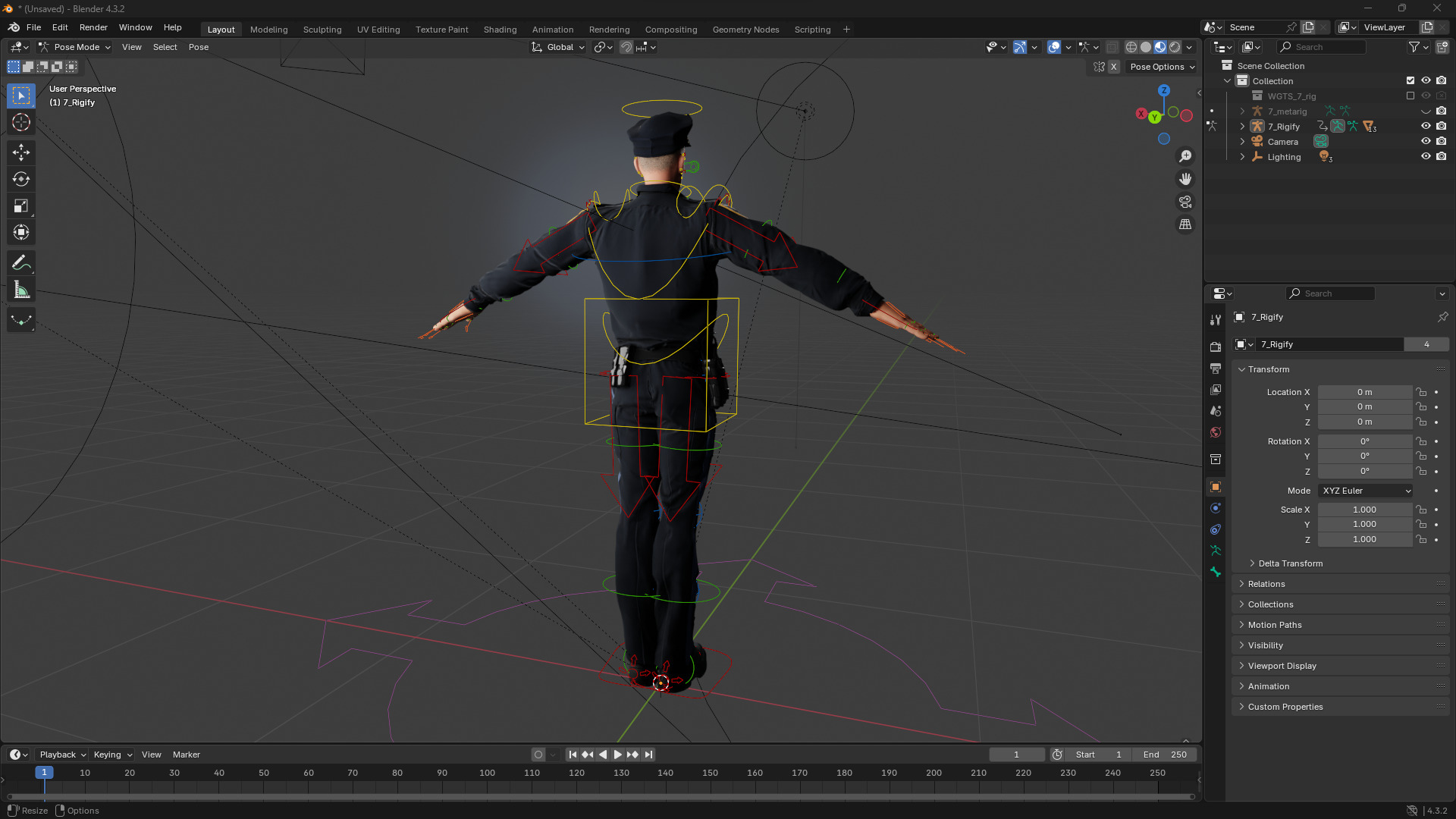 3D Law Enforcement Toon Character Police Officer Low-poly 3D model_19