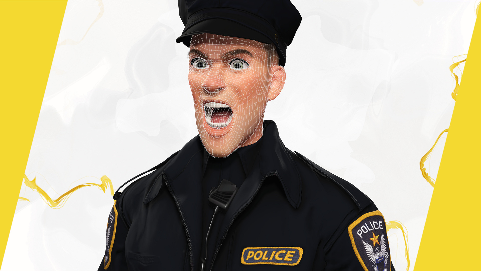 3D Law Enforcement Toon Character Police Officer Low-poly 3D model_5