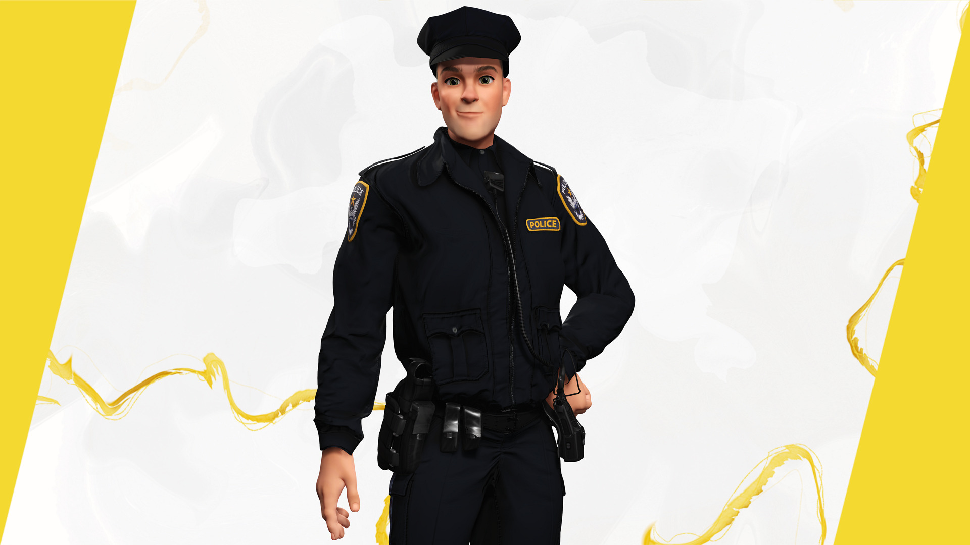 3D Law Enforcement Toon Character Police Officer Low-poly 3D model_13