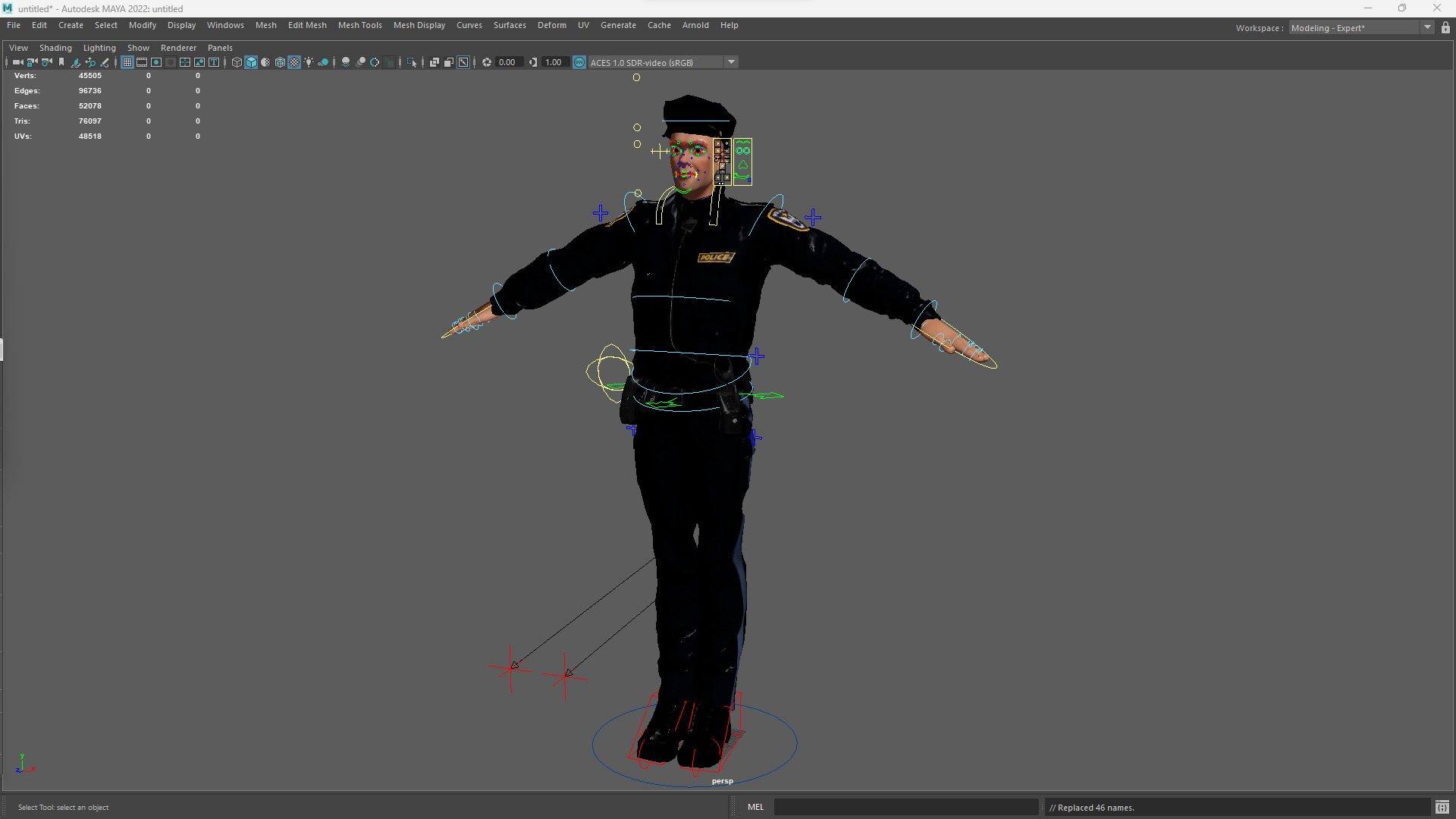 3D Law Enforcement Toon Character Police Officer Low-poly 3D model_21
