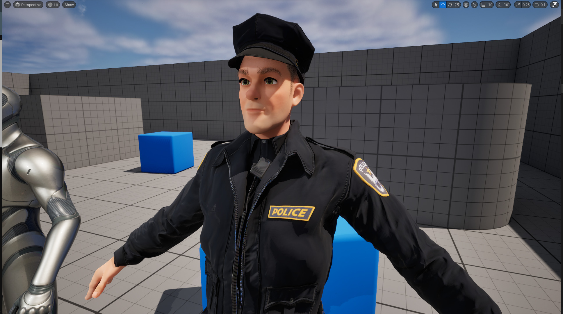 3D Law Enforcement Toon Character Police Officer Low-poly 3D model_26