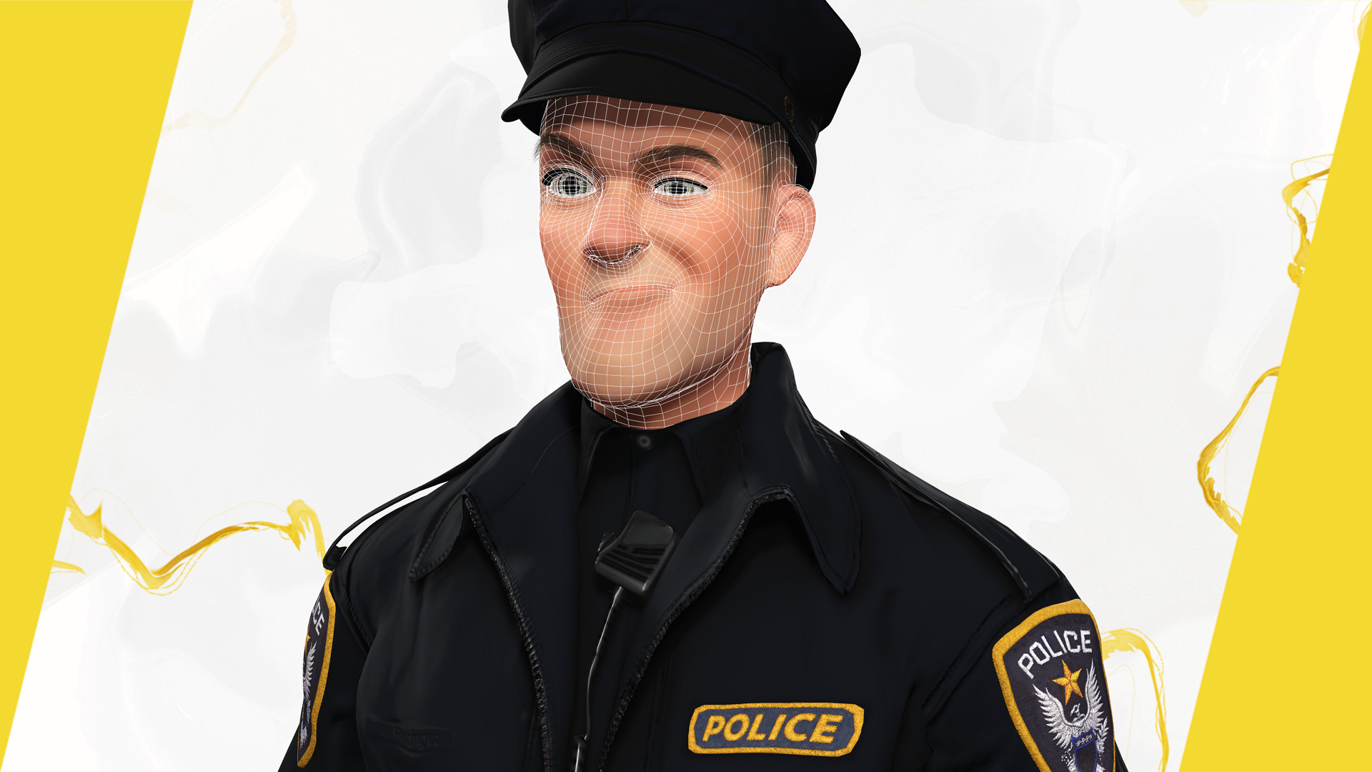 3D Law Enforcement Toon Character Police Officer Low-poly 3D model_2