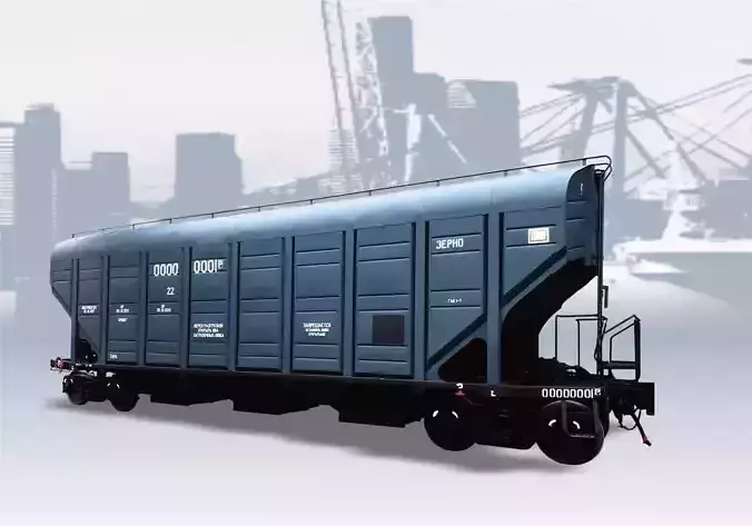 Covered hopper car for grain