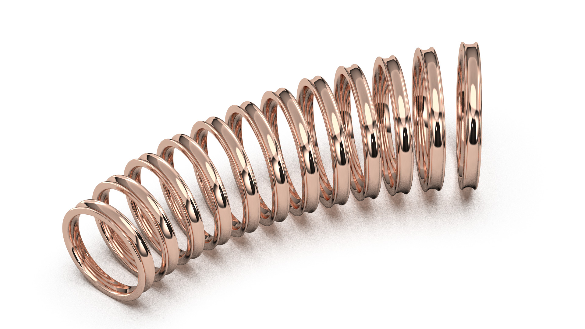 Band Ring for Men print model 3D R0136 W 3mm EU48- 70 3D print model_2