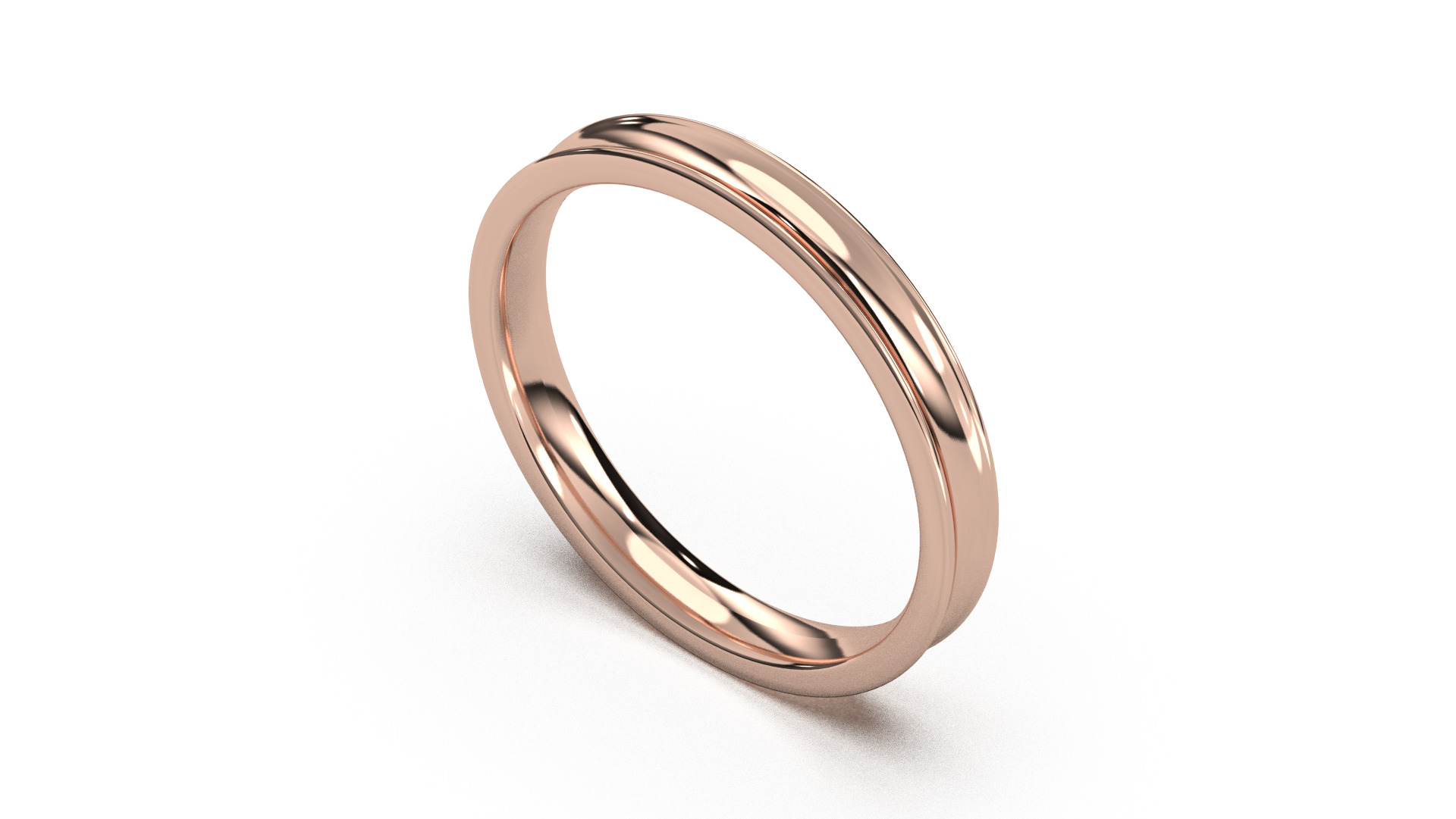 Band Ring for Men print model 3D R0136 W 3mm EU48- 70 3D print model_12