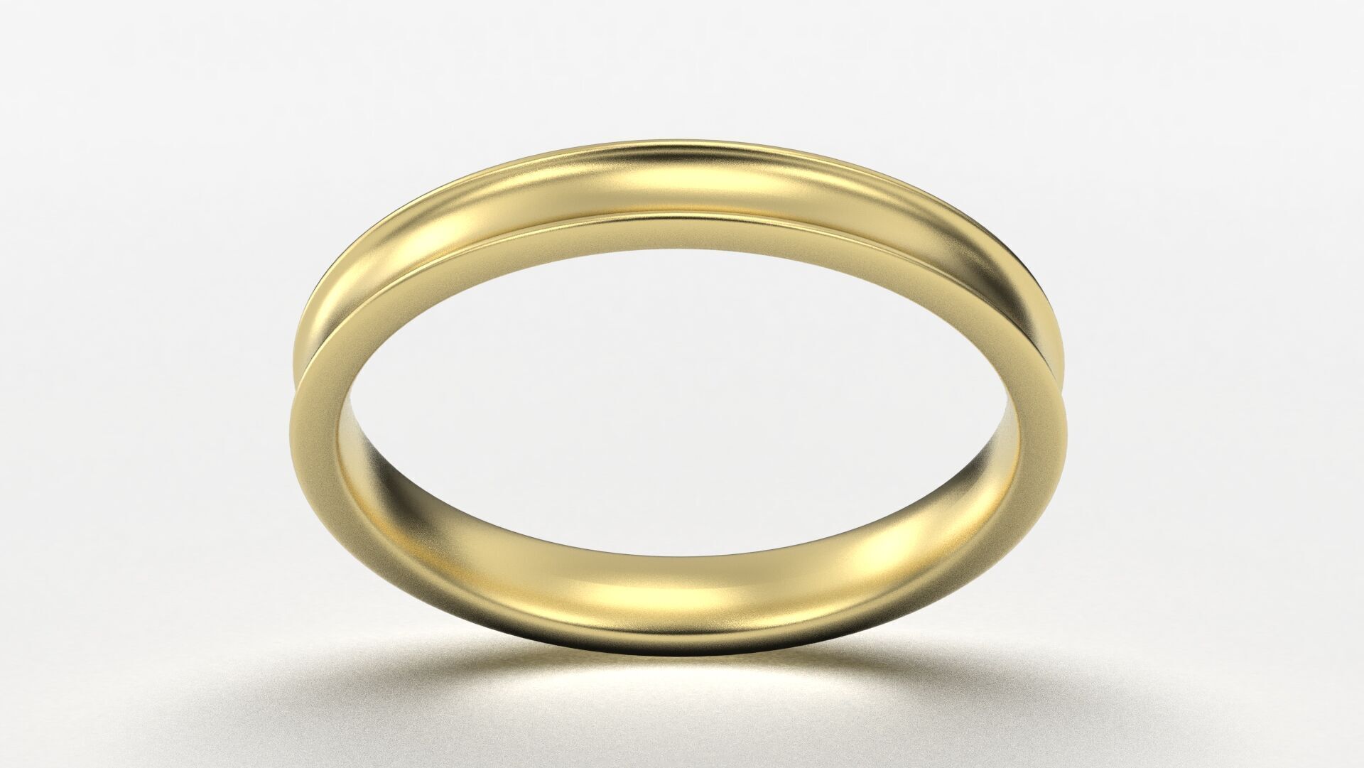 Band Ring for Men print model 3D R0136 W 3mm EU48- 70 3D print model_8