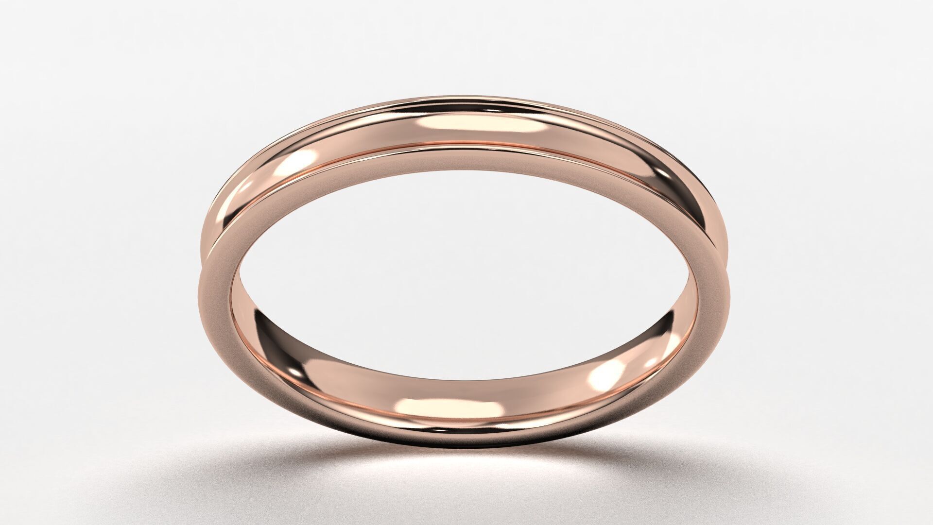 Band Ring for Men print model 3D R0136 W 3mm EU48- 70 3D print model_15